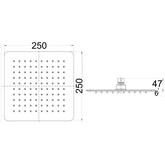 Ikon Seto 250mm x 250mm Shower Rose